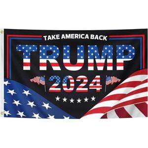 Trump 2024 Flag 3X5 FT President Trump Flag Take Back America Campaign Banner T2